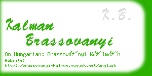 kalman brassovanyi business card